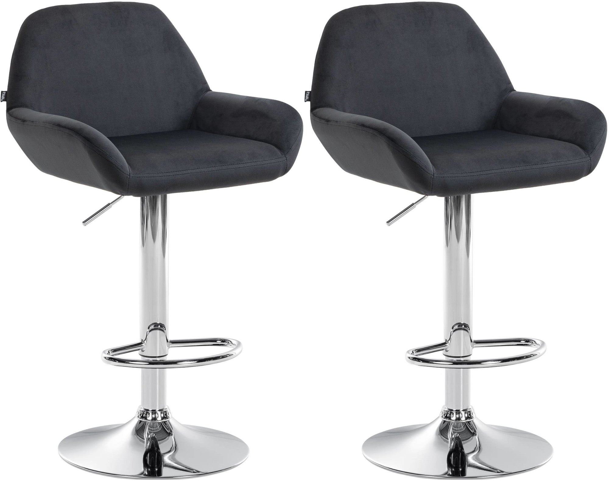 Set van 2 barkrukken Braga fluweel