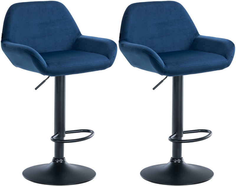 Set of 2 bar stools Braga velvet