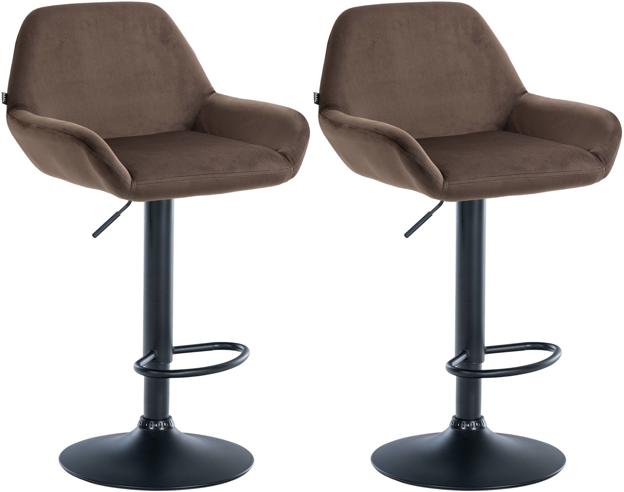 Set van 2 barkrukken Braga fluweel