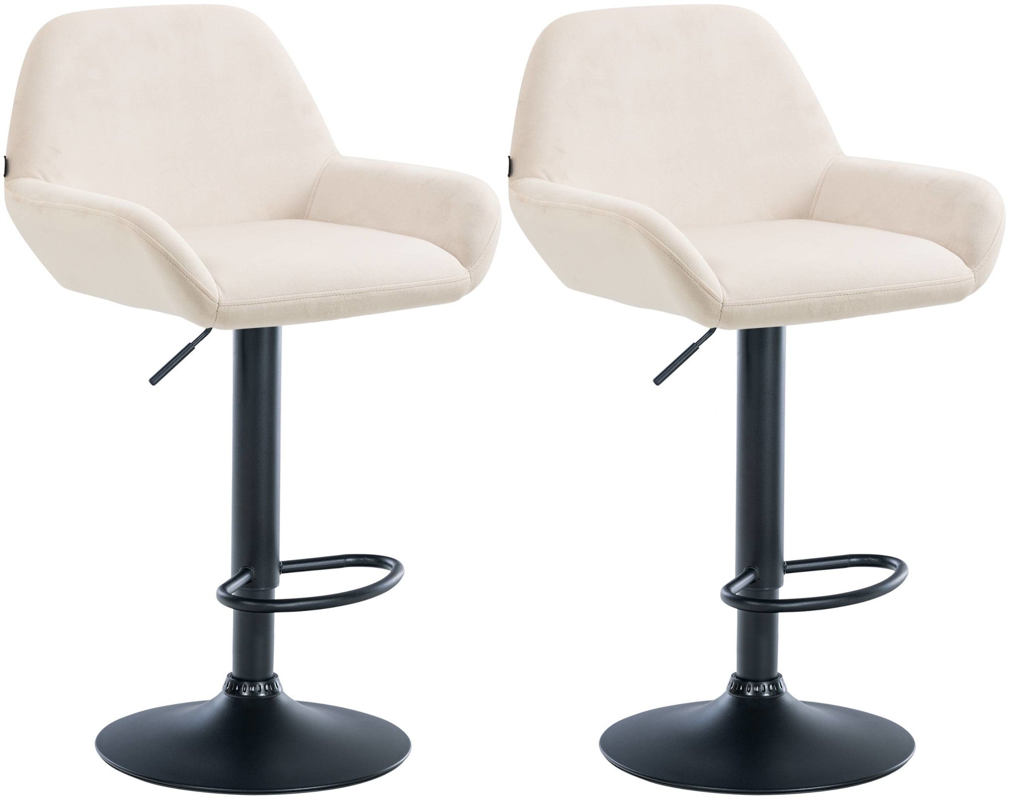 Set van 2 barkrukken Braga fluweel