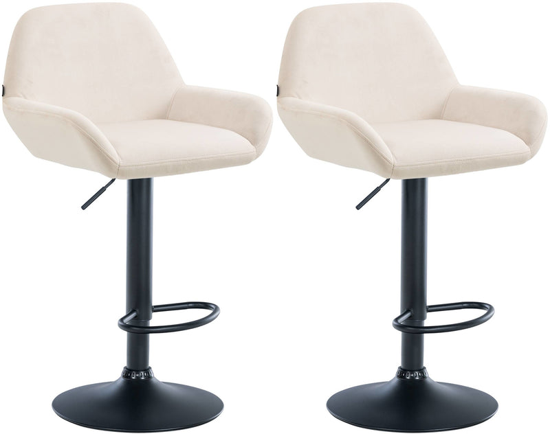 Set of 2 bar stools Braga velvet