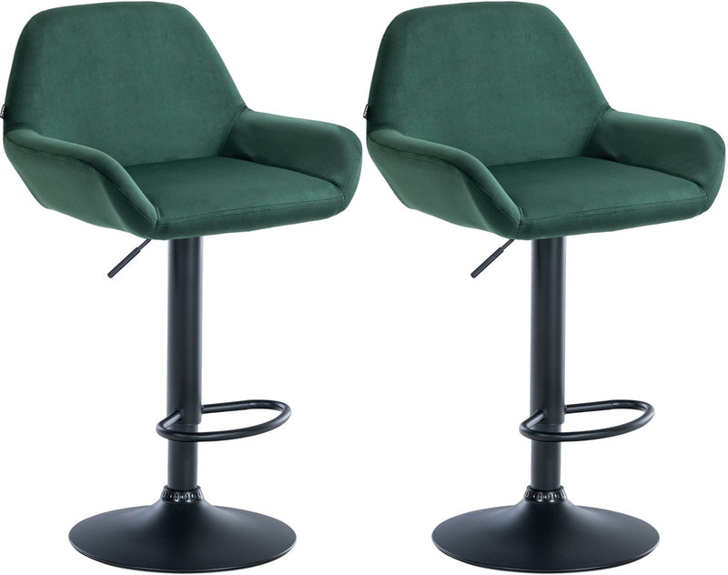 Set of 2 bar stools Braga velvet
