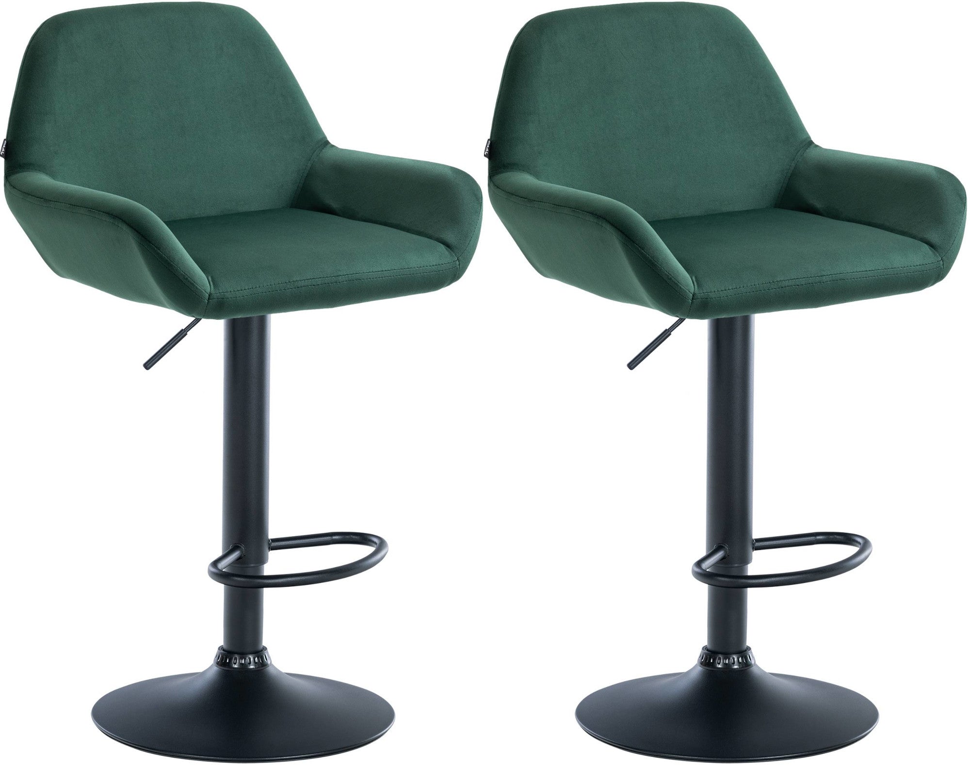 Set of 2 bar stools Braga velvet
