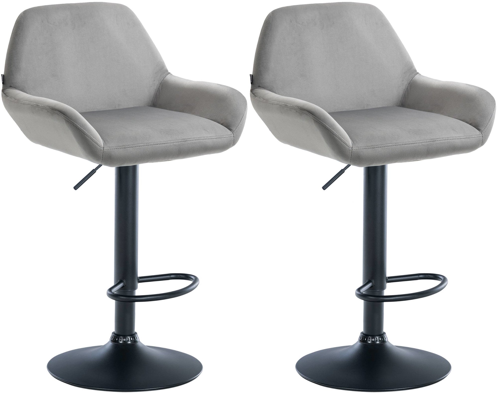 Set of 2 bar stools Braga velvet