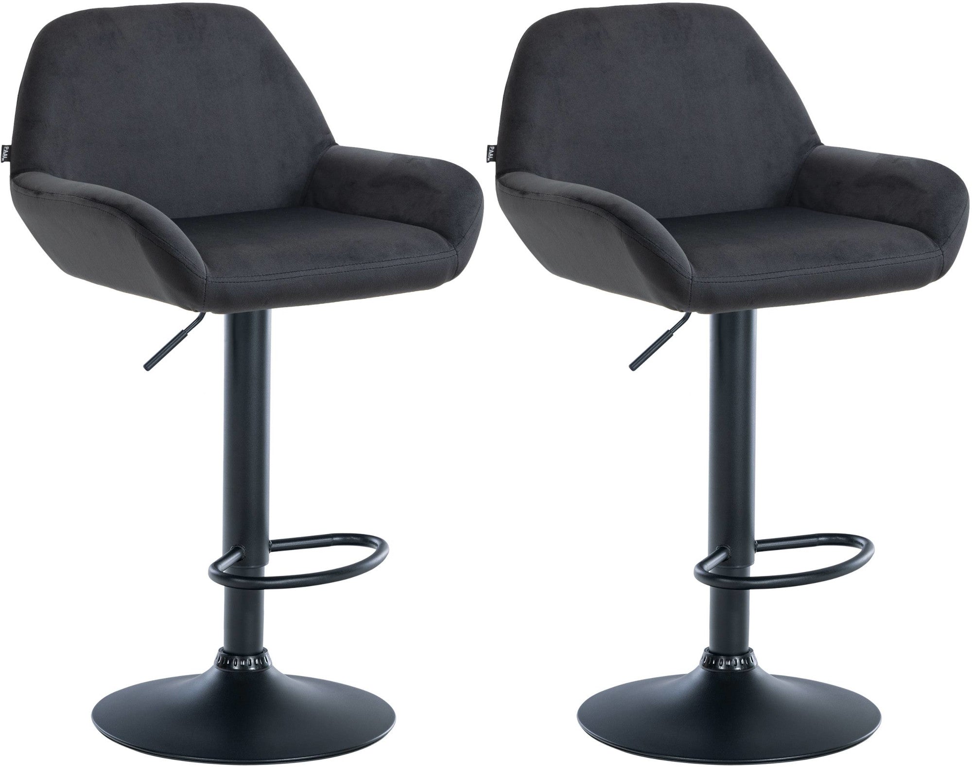 Set van 2 barkrukken Braga fluweel
