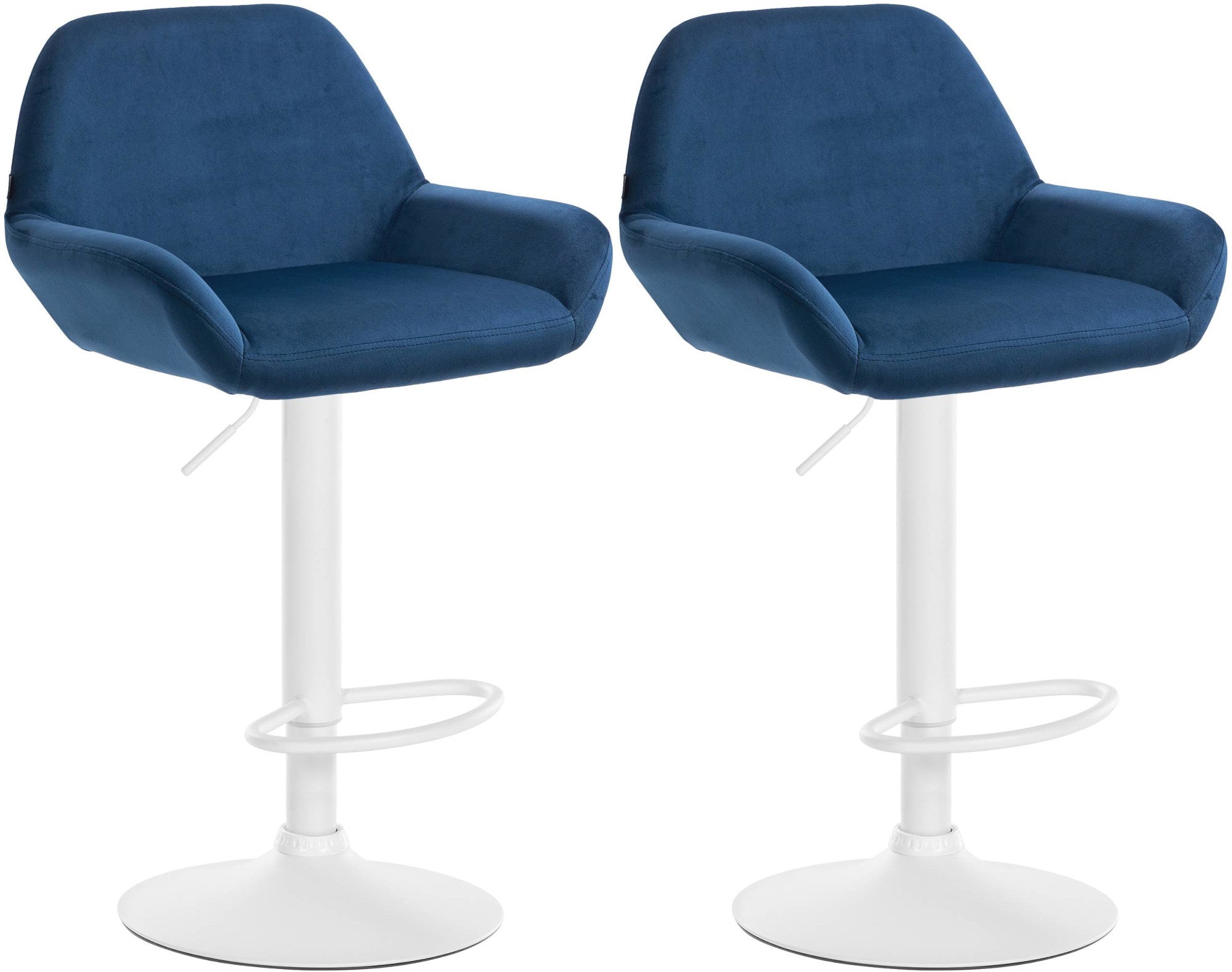 Set van 2 barkrukken Braga fluweel