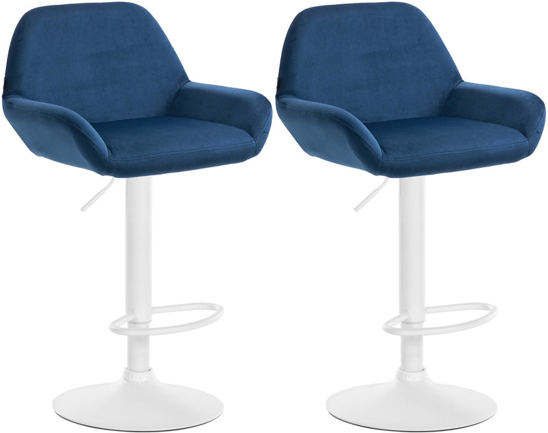 Set of 2 bar stools Braga velvet