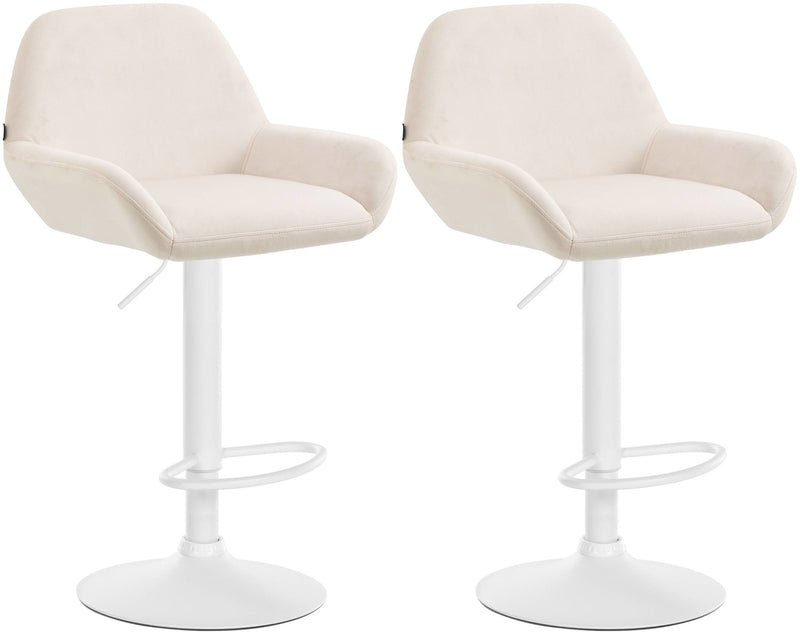 Set of 2 bar stools Braga velvet