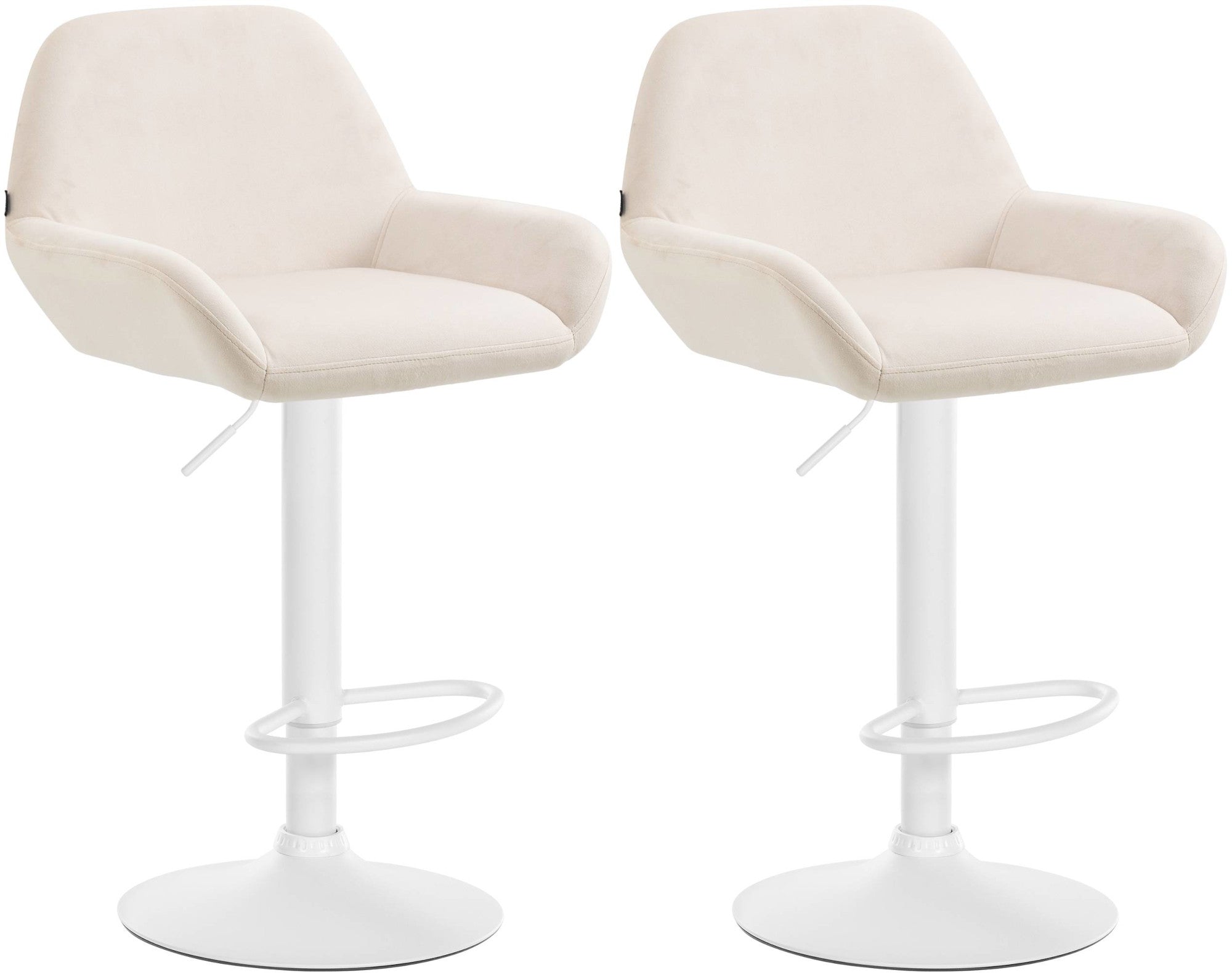 Set of 2 bar stools Braga velvet