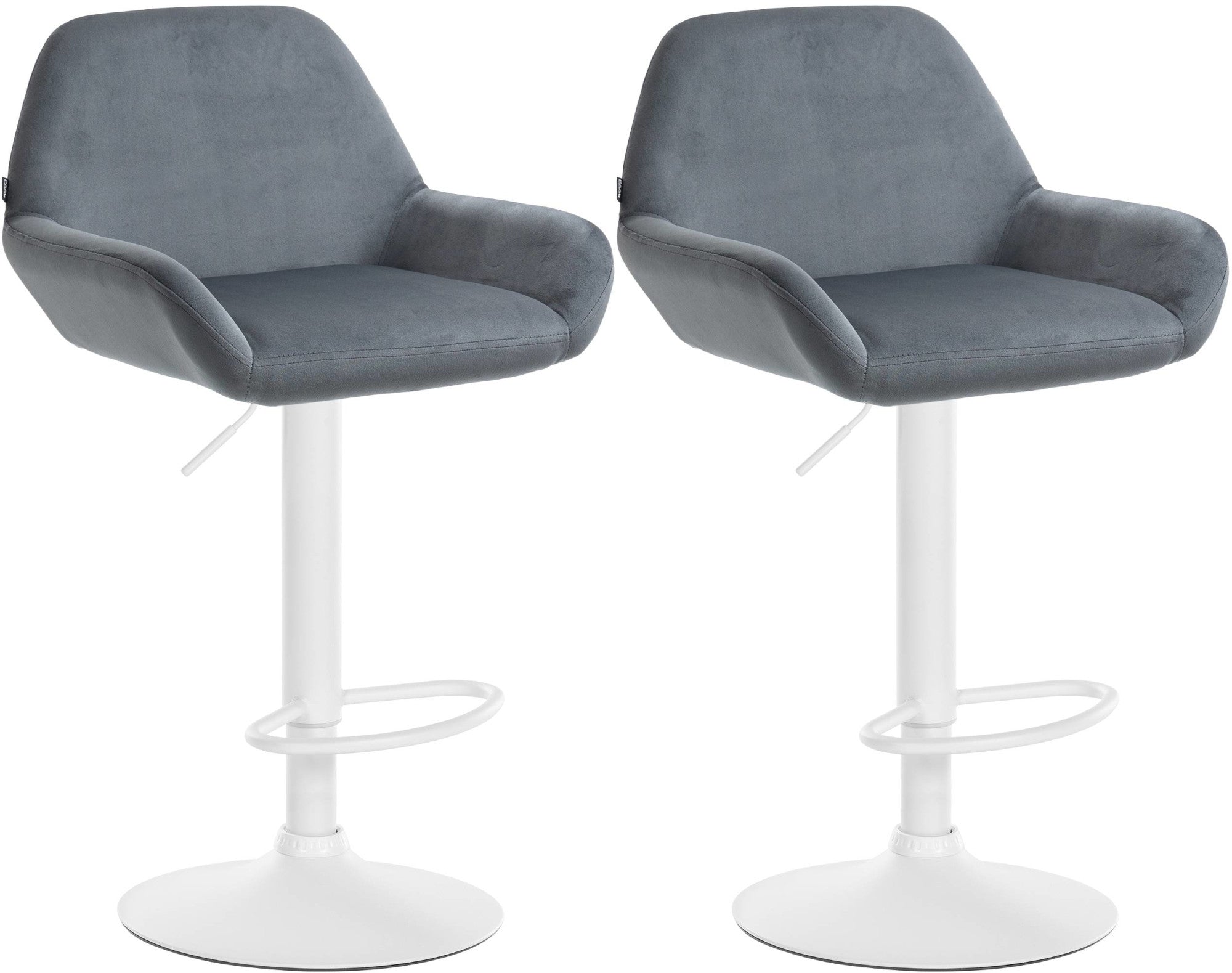 Set van 2 barkrukken Braga fluweel