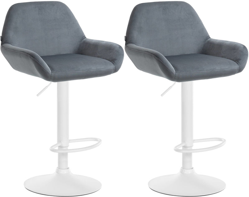 Set of 2 bar stools Braga velvet