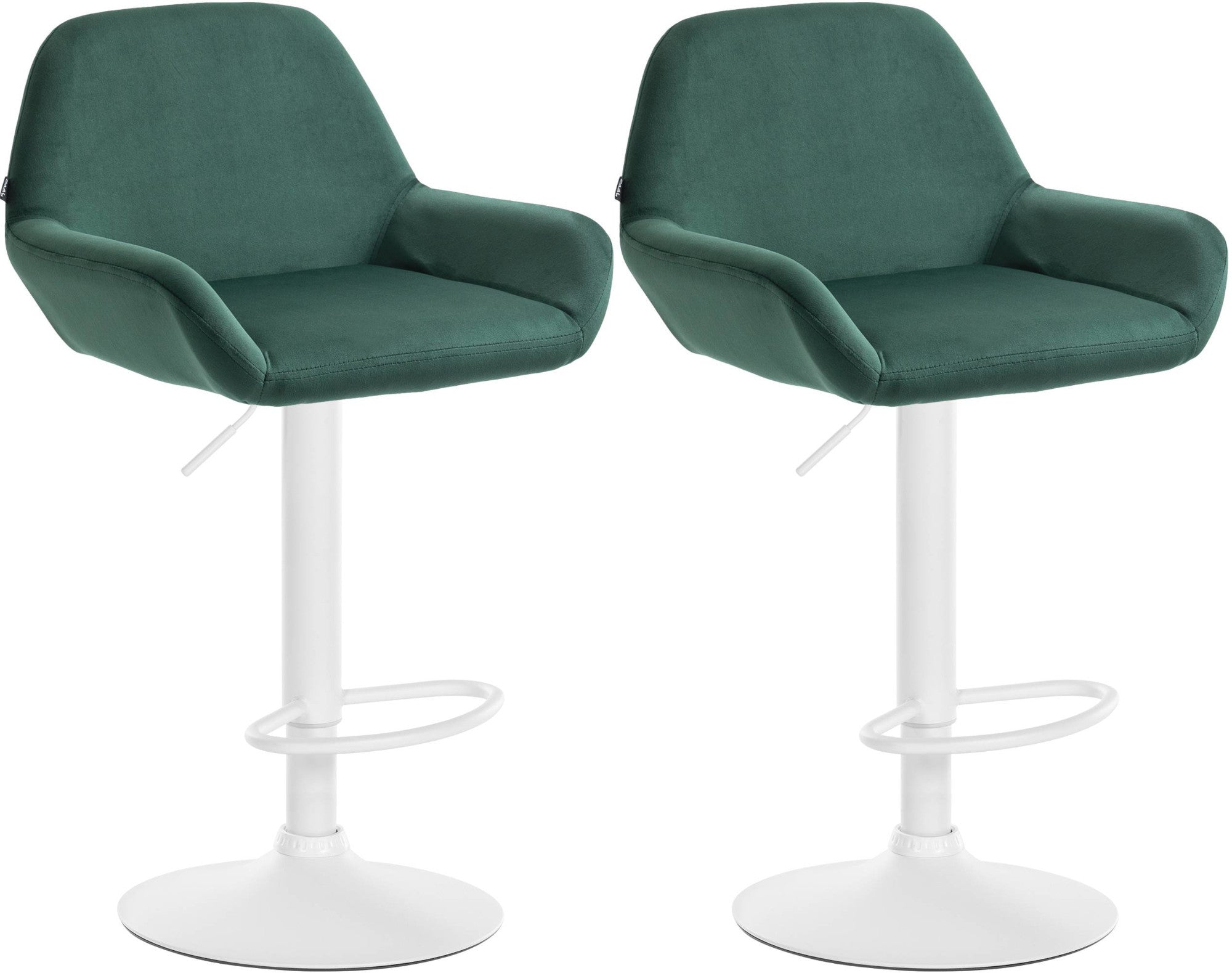 Set of 2 bar stools Braga velvet