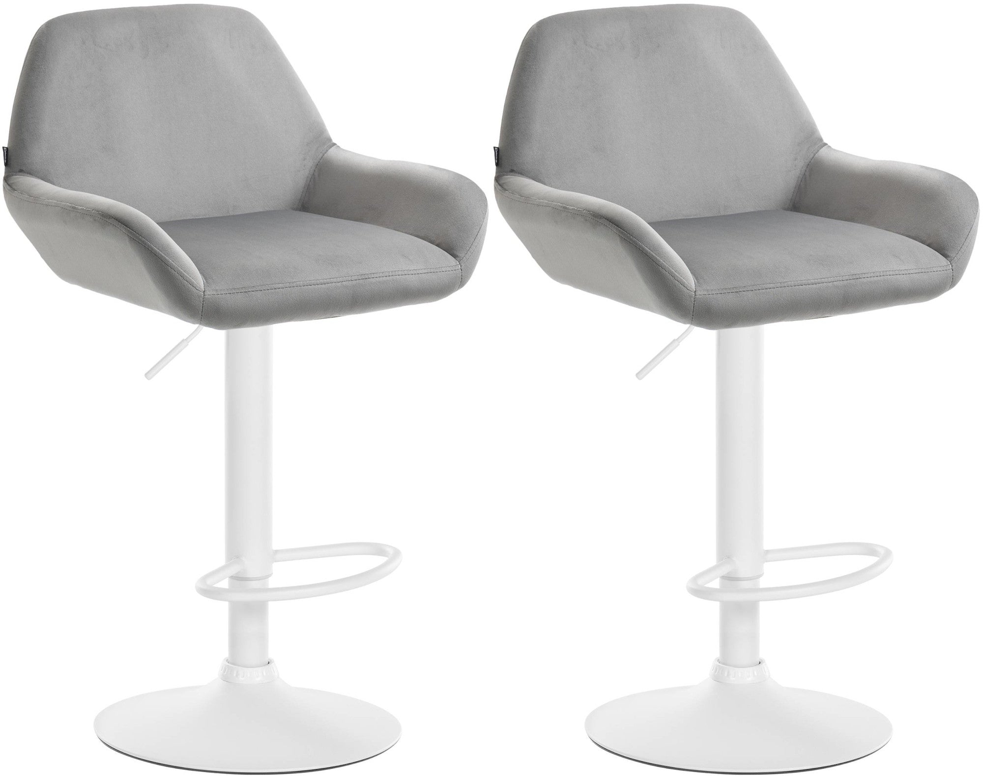 Set van 2 barkrukken Braga fluweel