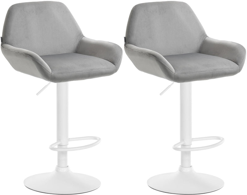 Set of 2 bar stools Braga velvet