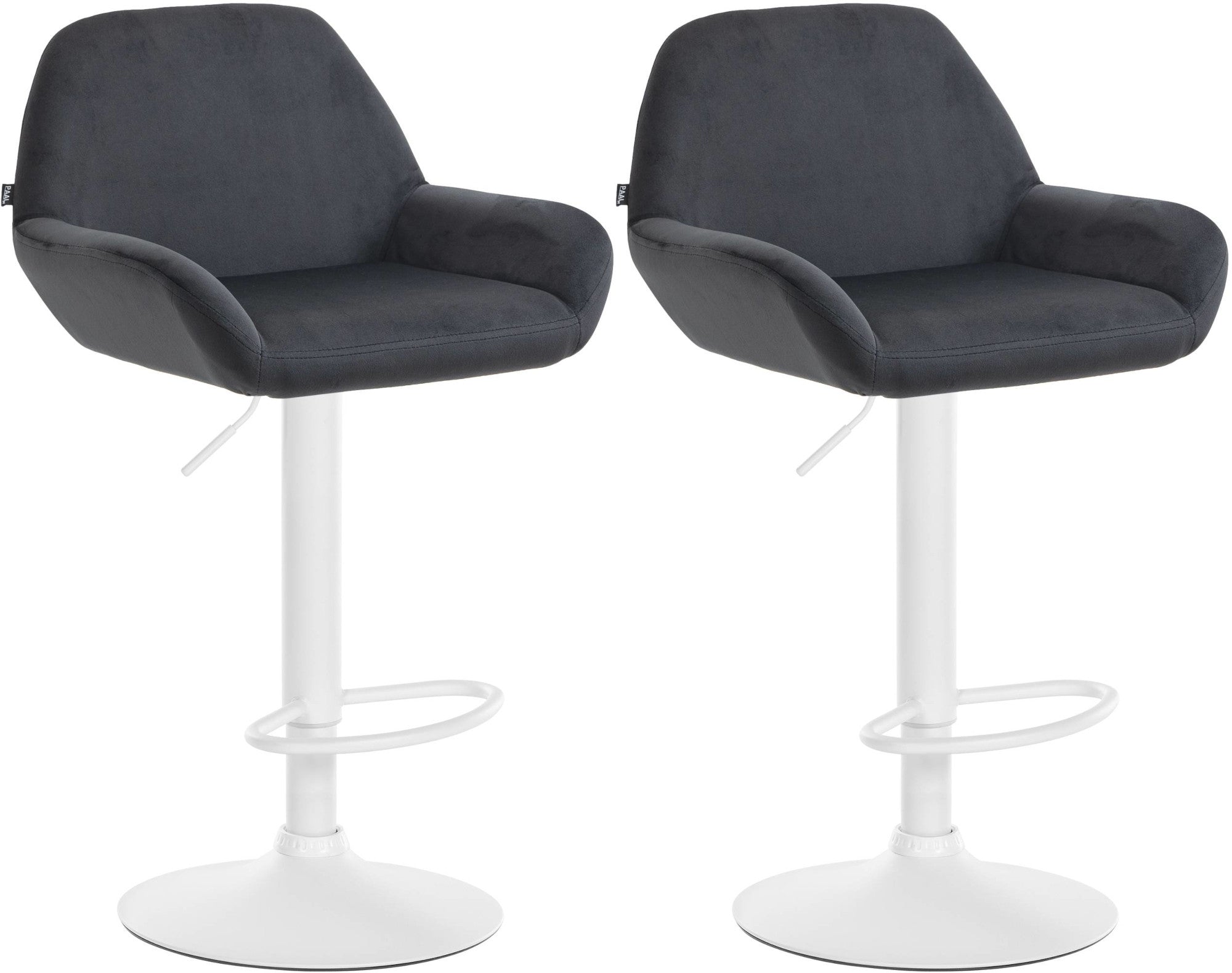 Set of 2 bar stools Braga velvet