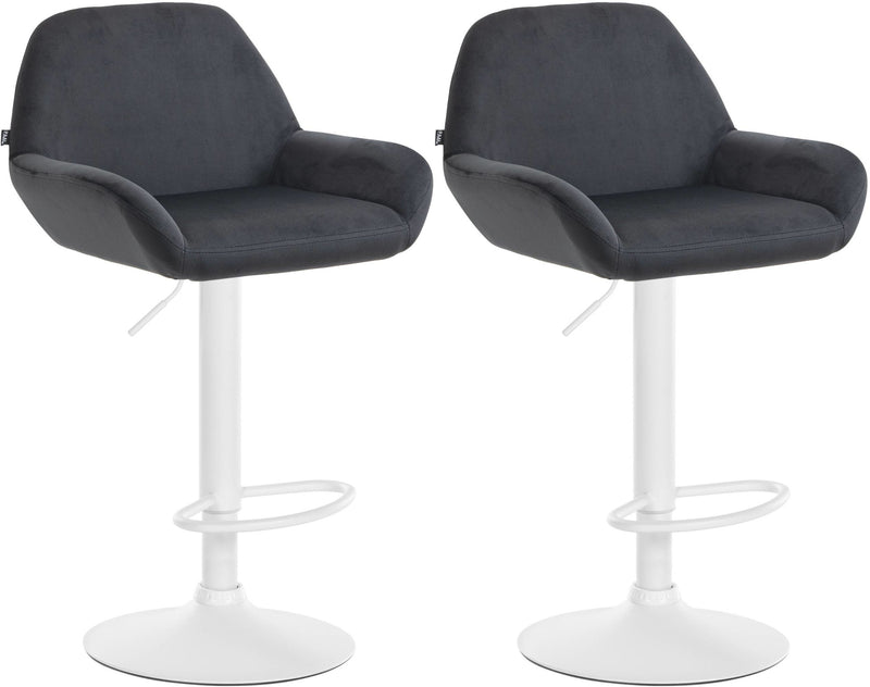Set of 2 bar stools Braga velvet