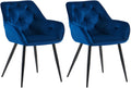 Set of 2 dining chairs Cassis velvet cover