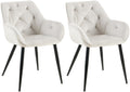 Set of 2 dining chairs Cassis velvet cover