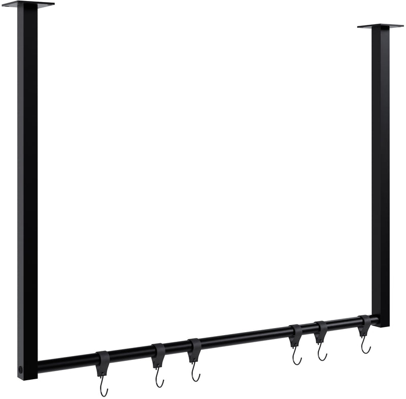 Fenton clothes rail with 6 coat hooks