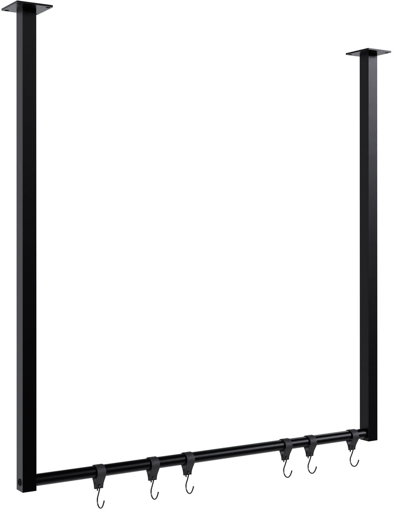 Fenton clothes rail with 6 coat hooks
