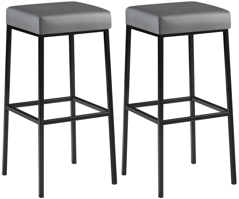 Set of 2 bar stools Montreal faux leather cover