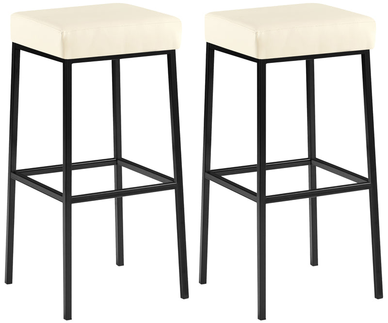 Set of 2 bar stools Montreal faux leather cover