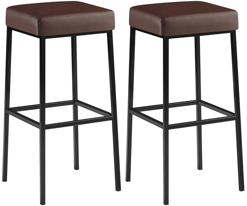 Set of 2 bar stools Montreal faux leather cover