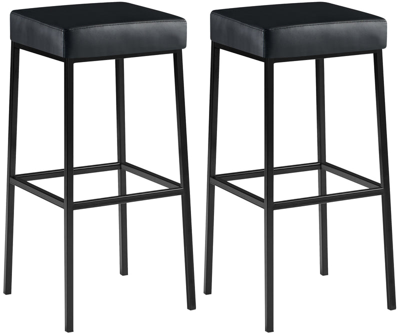 Set of 2 bar stools Montreal faux leather cover