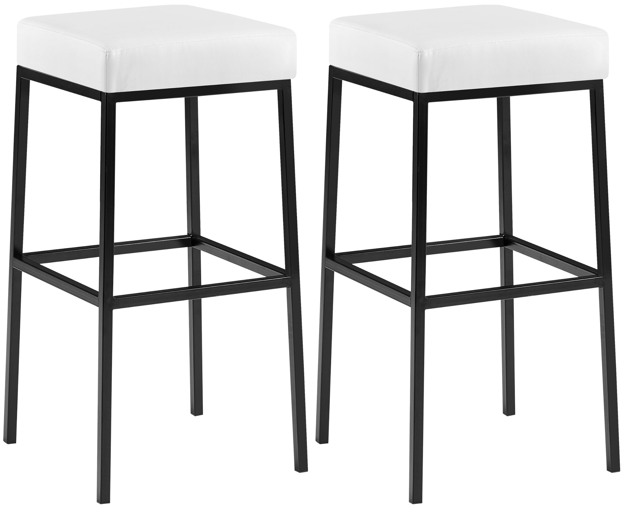 Set of 2 bar stools Montreal faux leather cover