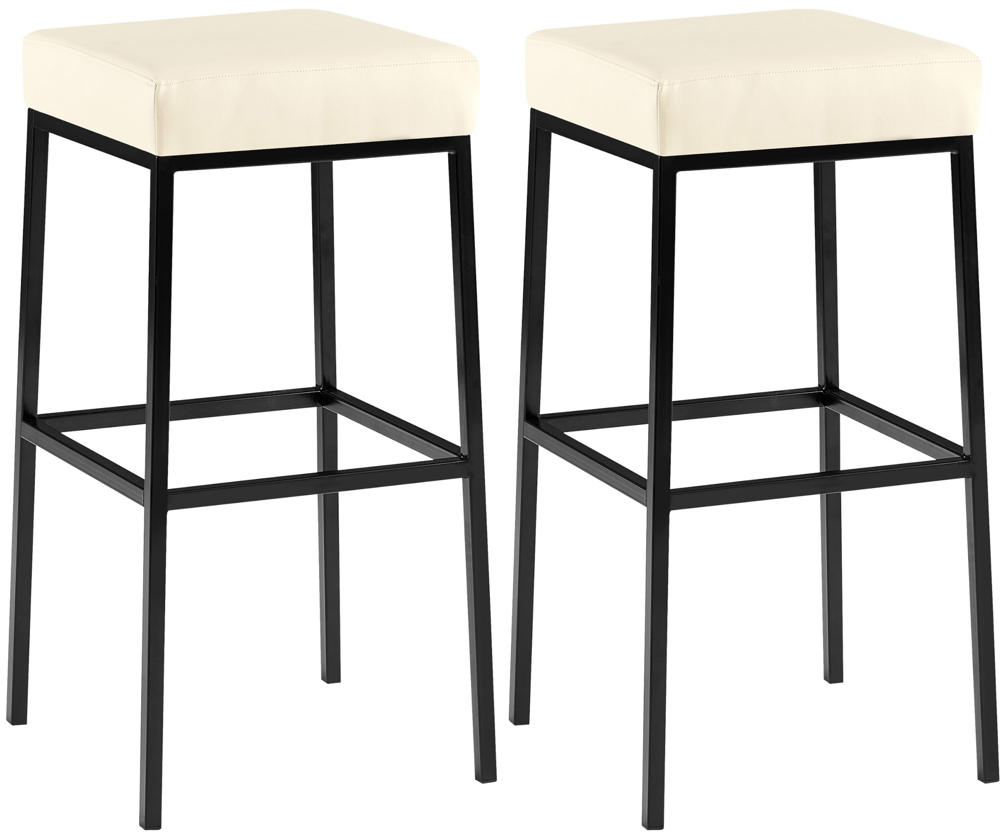 Set of 2 bar stools Montreal faux leather cover