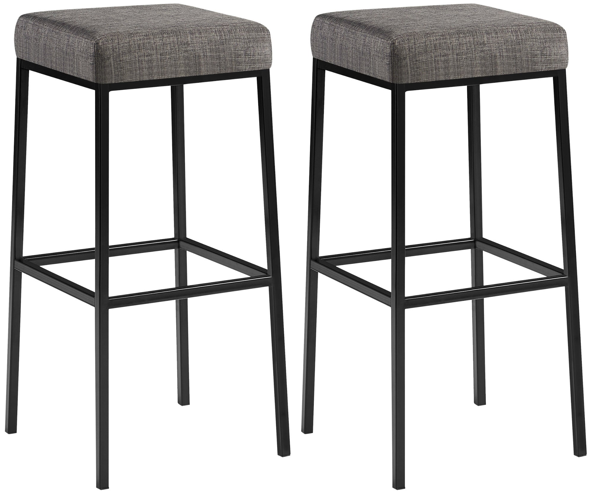 Set of 2 bar stools Montreal fabric cover