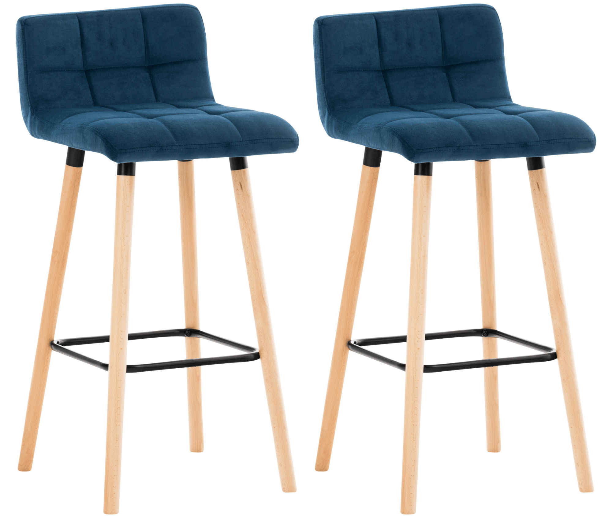 Set van 2 barkrukken Lincoln fluweel