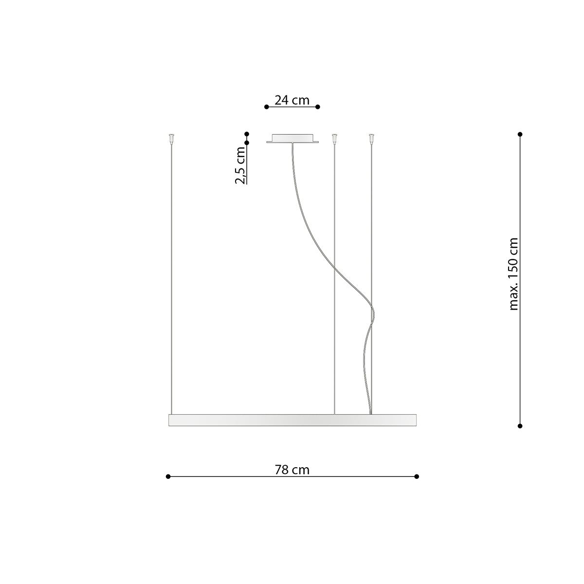 Kronleuchter RIO 78 golden LED 3000K