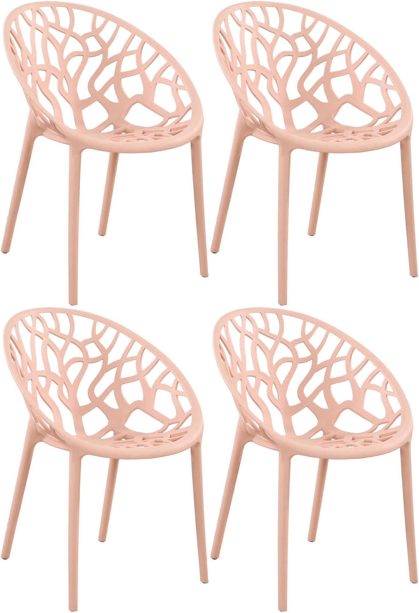 Set of 4 stackable garden chairs Hope