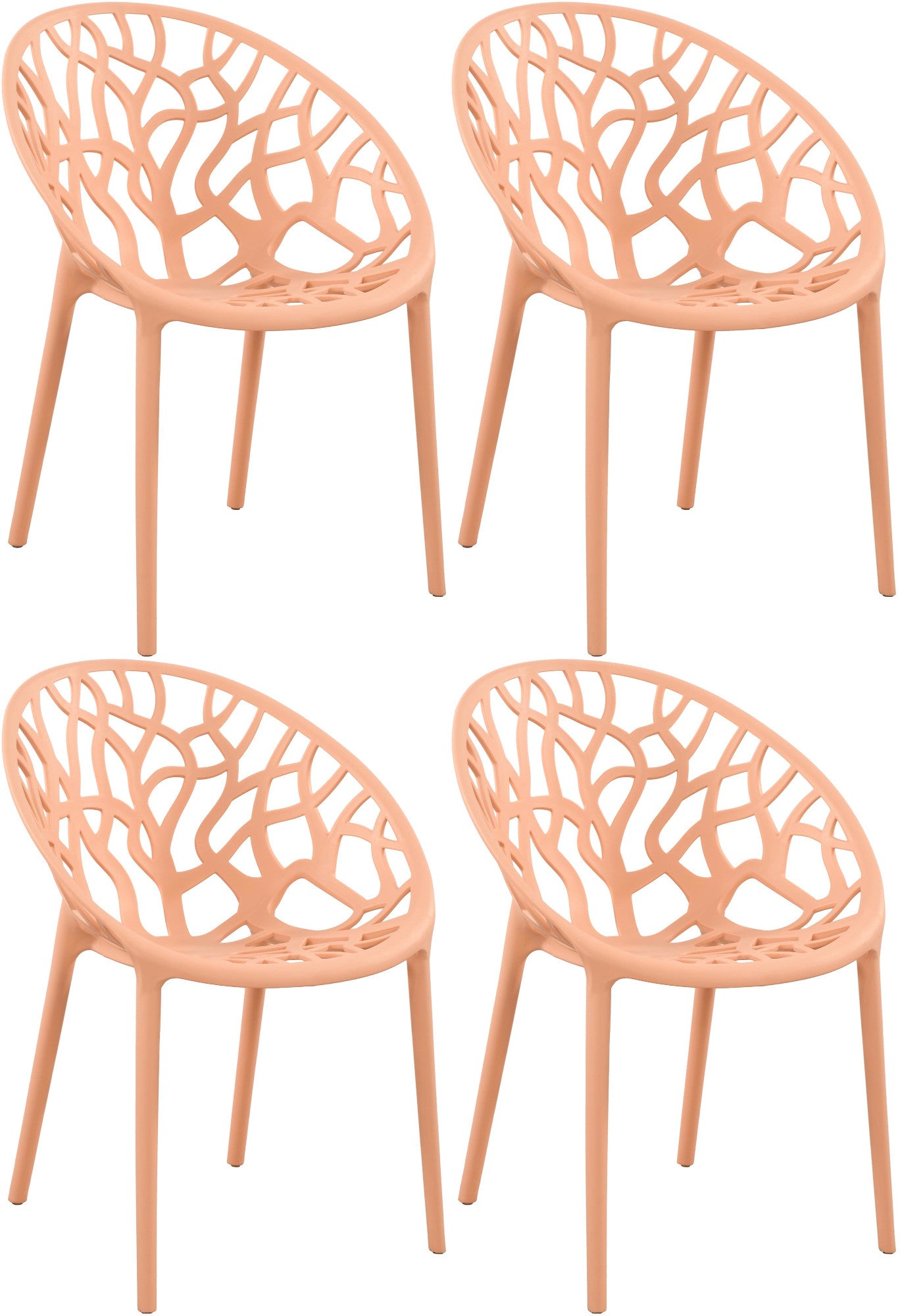 Set of 4 stackable garden chairs Hope