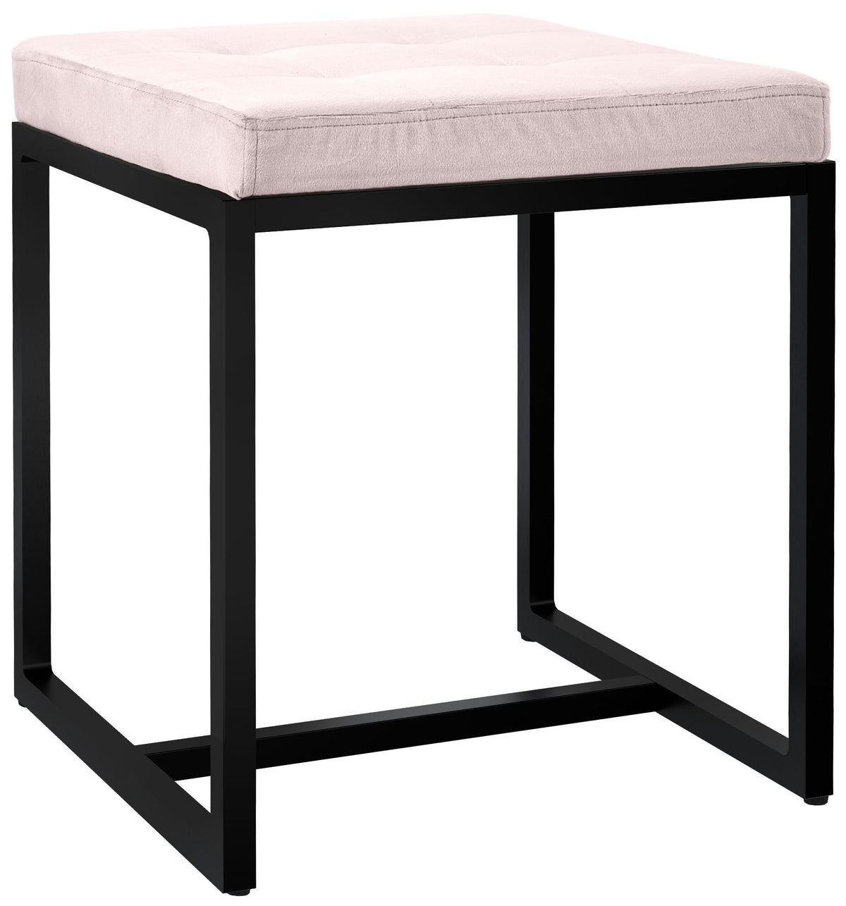 Sitzhocker Barci mit schwarzem Gestell
