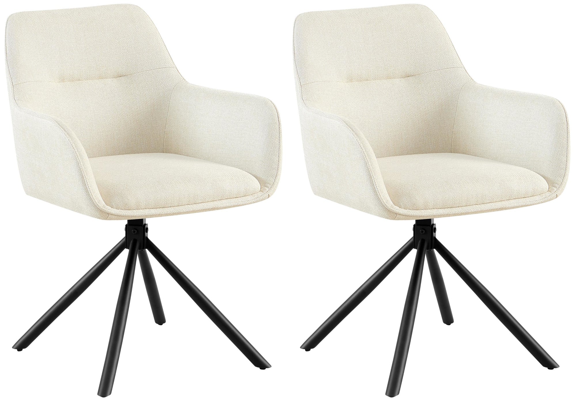 Set van 2 Tipton stoffen stoelen