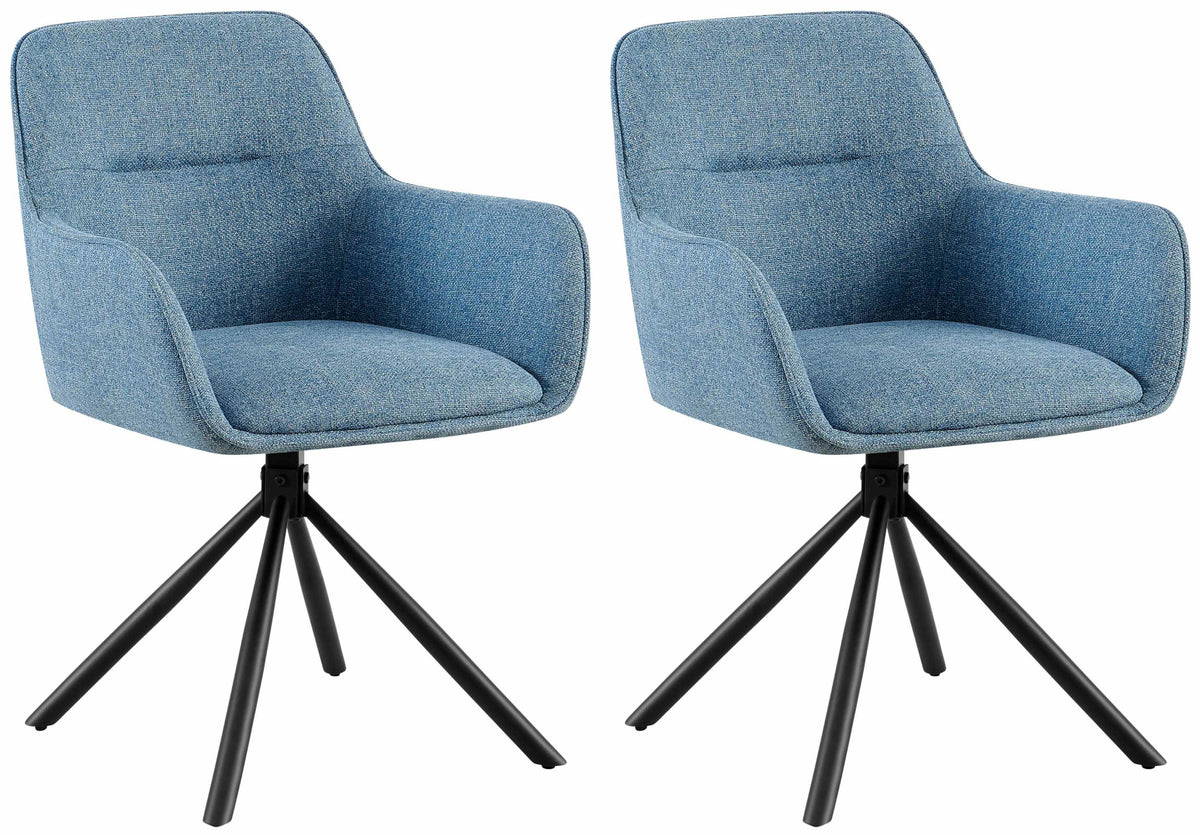 Set van 2 Tipton stoffen stoelen