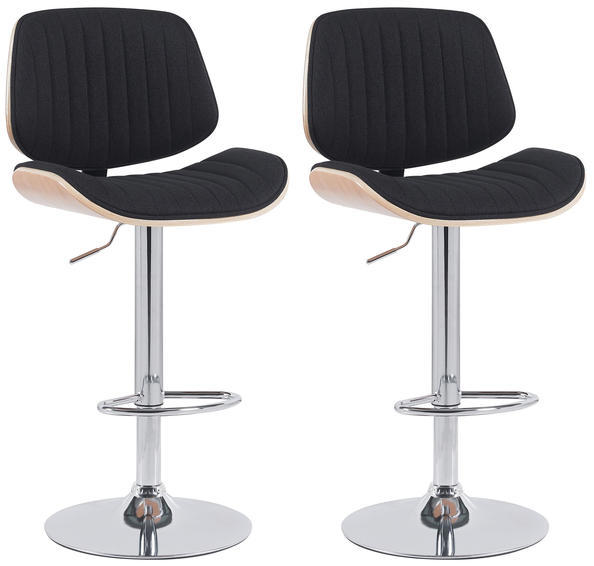 Set of 2 bar stools in Clawson fabric