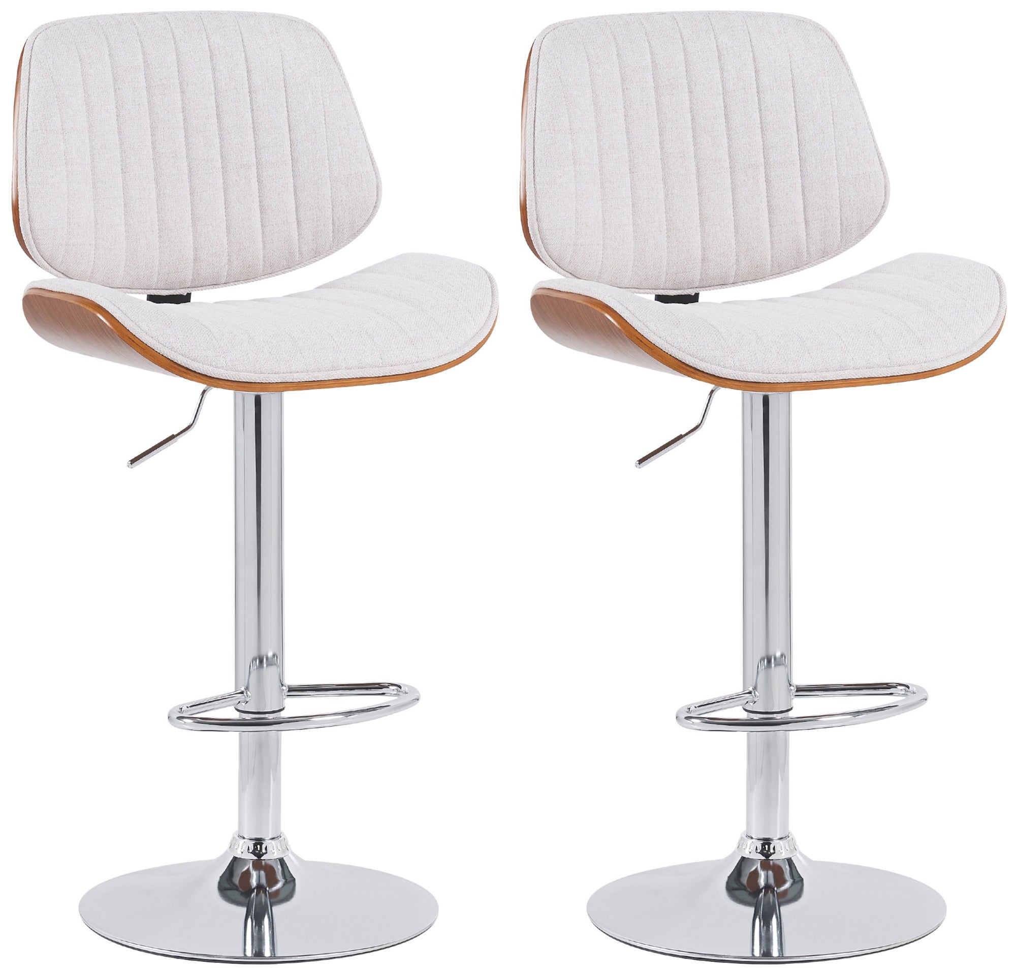 Set of 2 bar stools in Clawson fabric