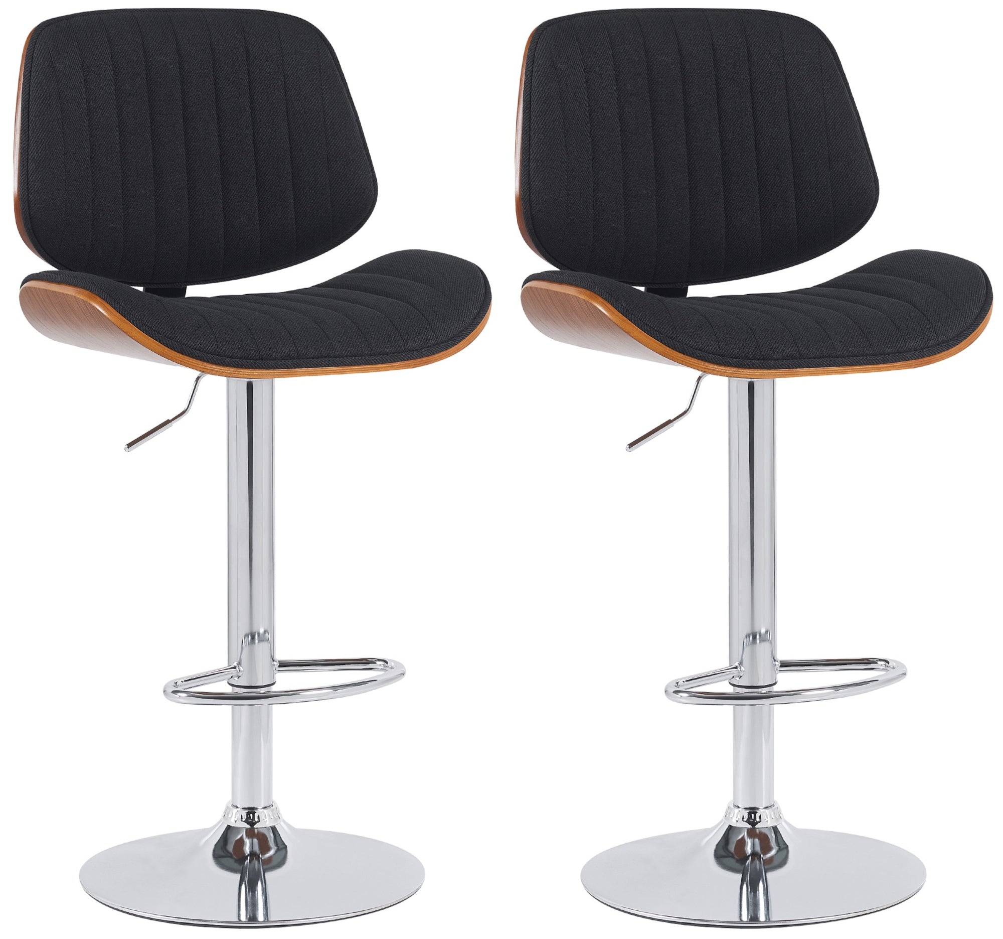 Set of 2 bar stools in Clawson fabric