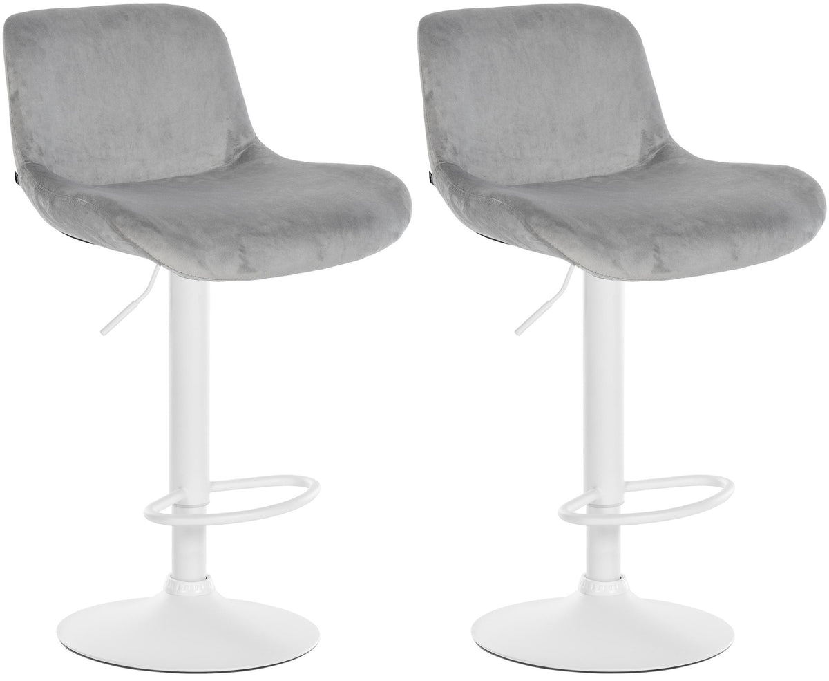 2er Set Barhocker Solon Weiß