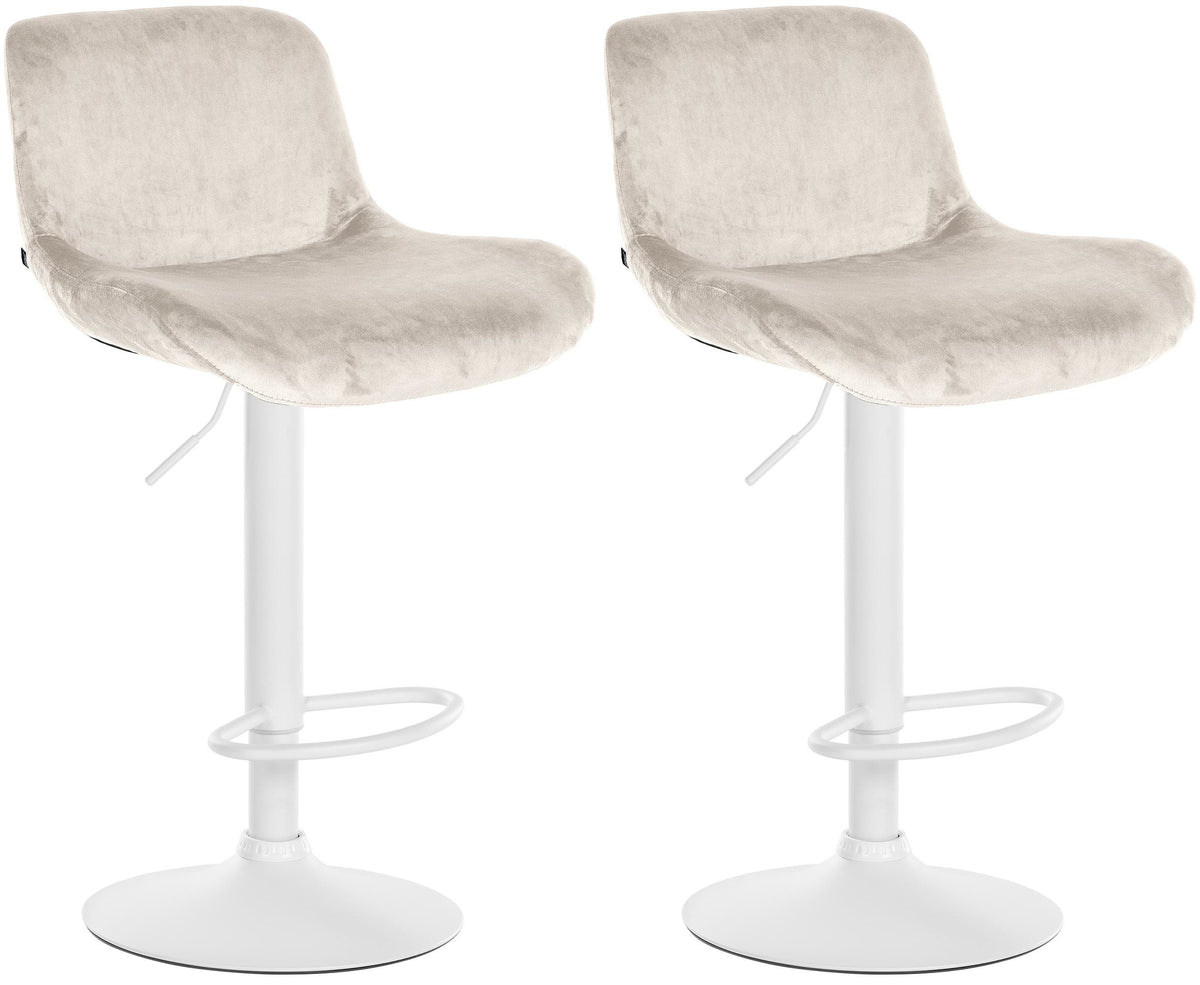 2er Set Barhocker Solon Weiß