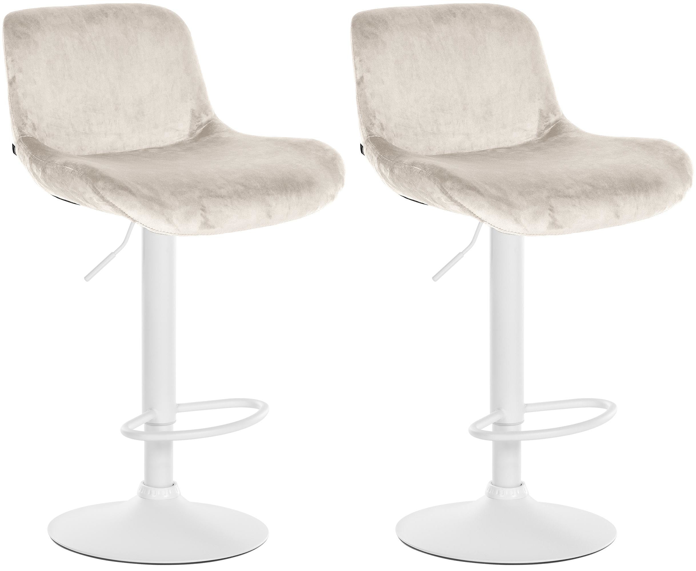 2er Set Barhocker Solon Weiß