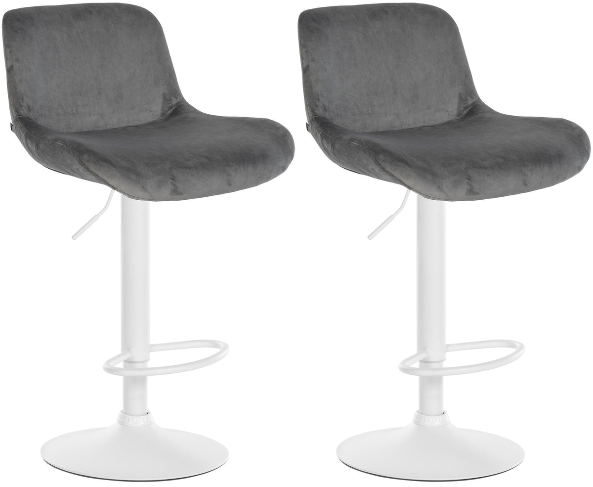 2er Set Barhocker Solon Weiß