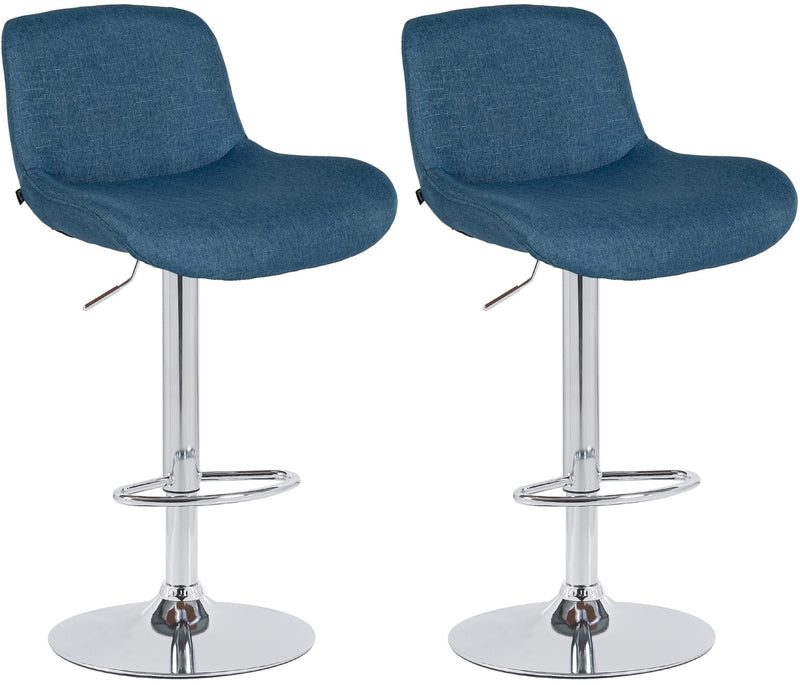 2er Set Barhocker Solon Chrom