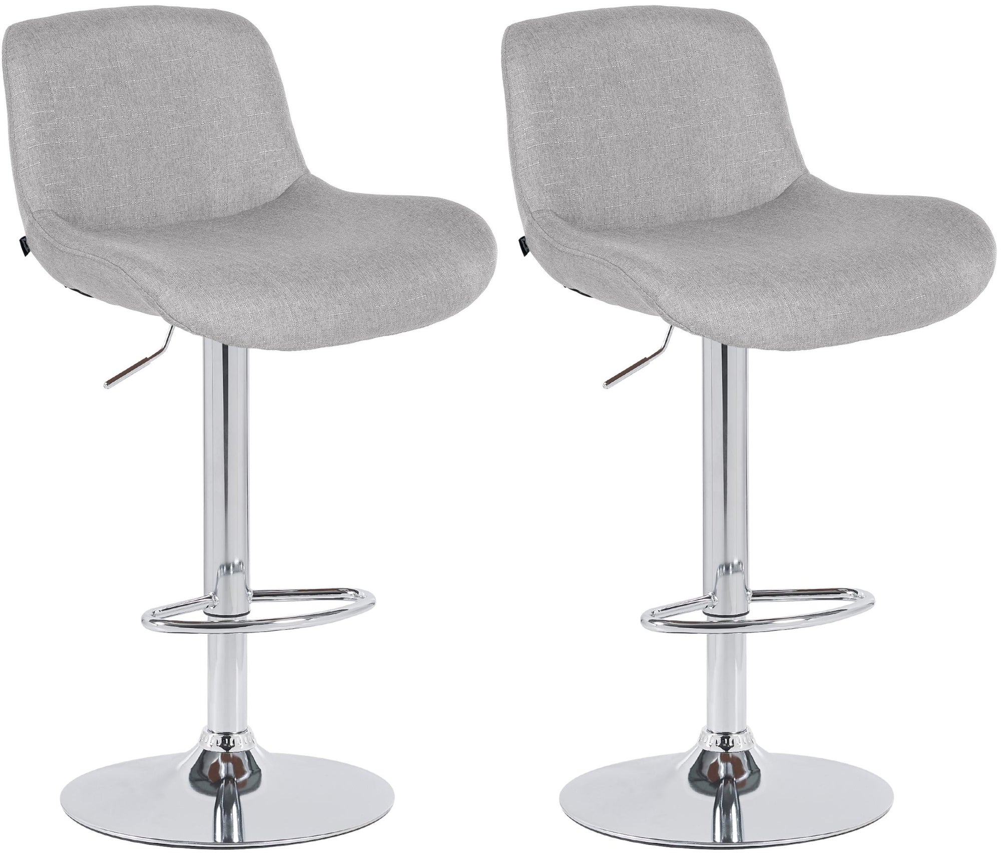 2er Set Barhocker Solon Chrom