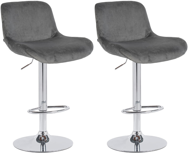 2er Set Barhocker Solon Chrom
