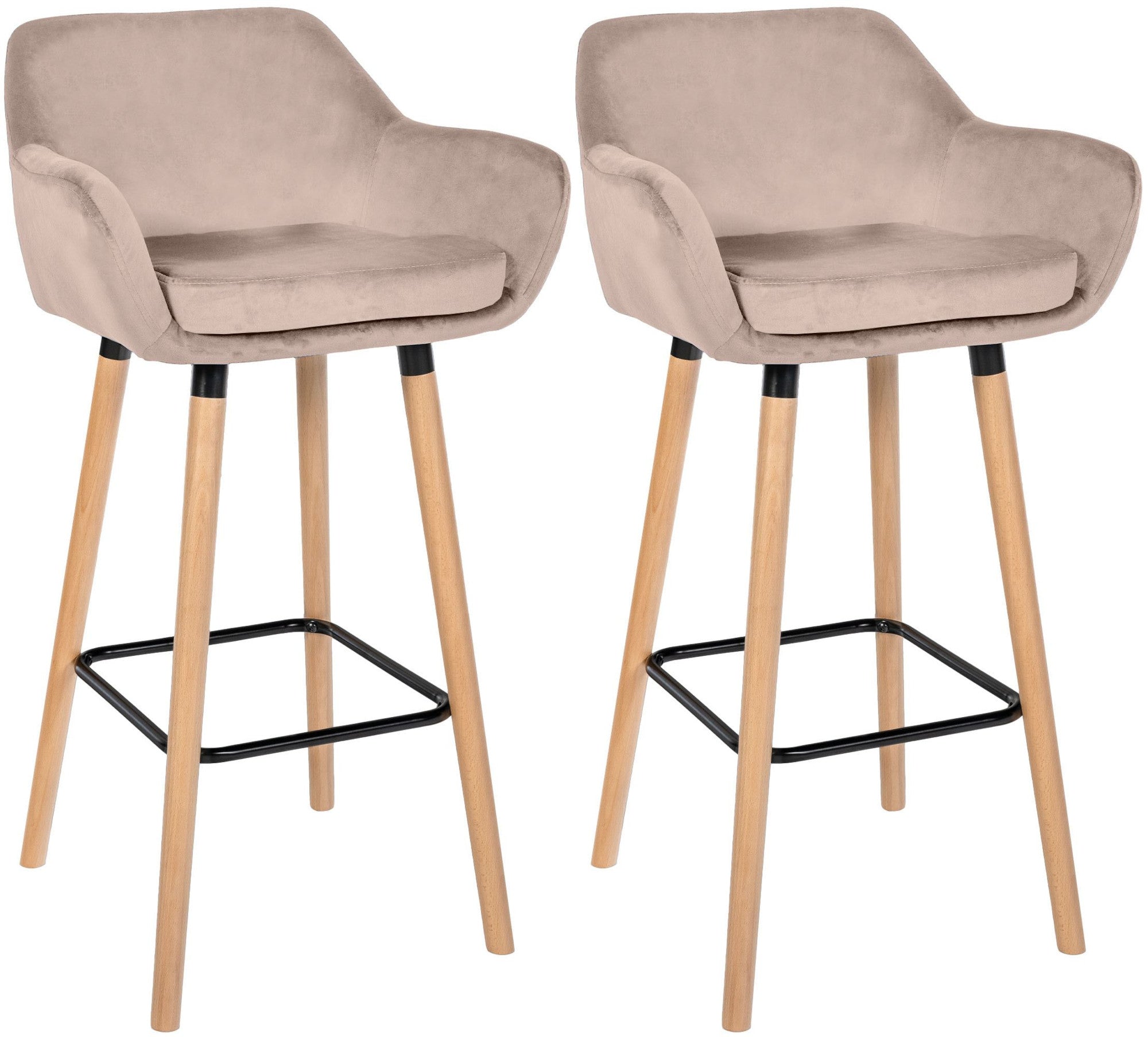 Set van 2 barkrukken Grant fluweel