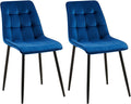 2er Set Esszimmerstuhl Gifford Samtbezug